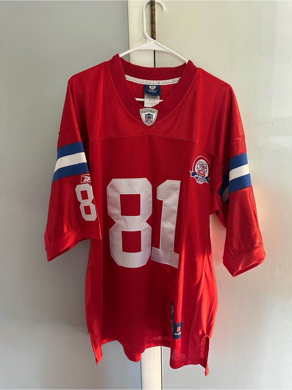 New England Patriots AFL Anniversary Randy Moss Jersey
